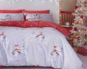 Unicorn Christmas Duvet Cover- Bedding 