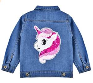 Unicorn Denim Jacket For Girls 