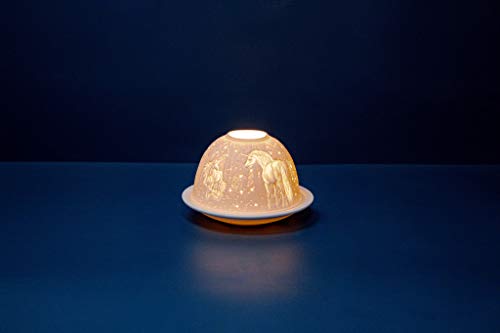 Unicorn Light-Glow Tealight Candle Holder | White Porcelain