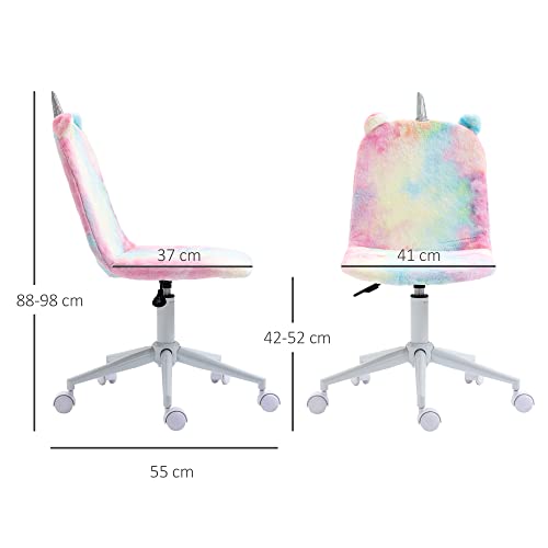 Faux Fur Unicorn Office Computer Chair