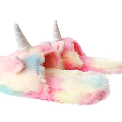 Cute Unicorn Slippers | Soft Plush | Slip-On | Multicoloured 