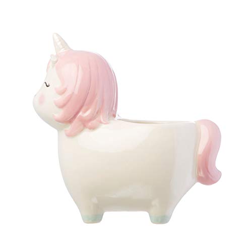 Sass & Belle Rainbow Unicorn Planter Side On