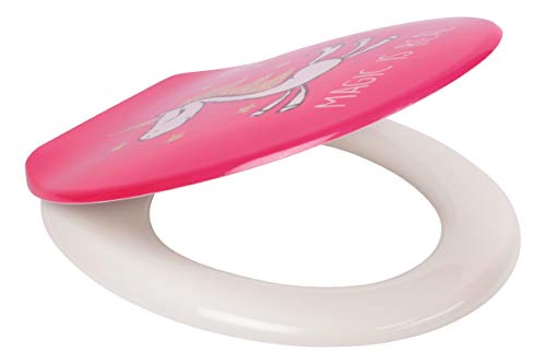 Unicorn Toilet Seat w Soft Close Mechanism - Pink