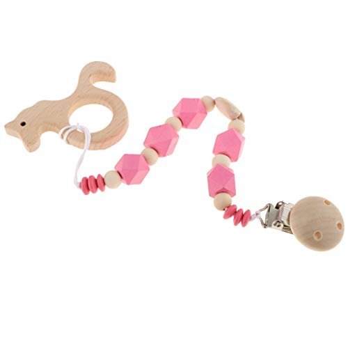 Unicorn Wooden/Silicone Dummy Clip/Chain/Teether/Holder for Babies