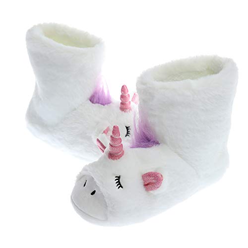 Fluffy, Soft, Warm Unicorn Slipper Boots 