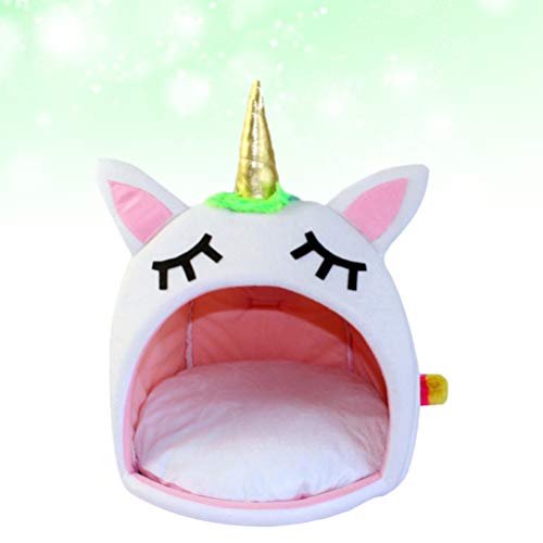 Unicorn Shaped Pet Bed House | Medium Small Puppies Cats Rabbits (Size S)