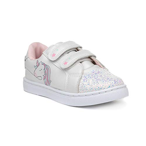 Pink & White Unicorn Trainer For Girls 