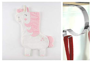 Sass & Belle Unicorn Christmas Xmas Stocking & Hook Holder Bundle (2 of each)