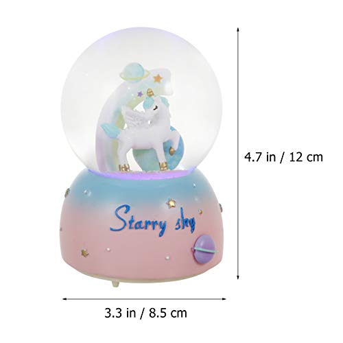 Cute Unicorn Music Box | Snow Globe