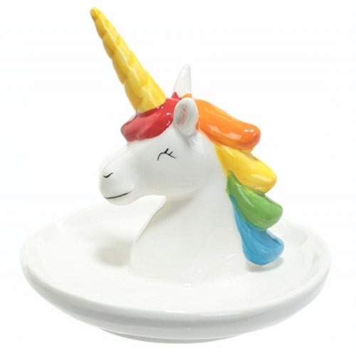 Unicorn Rainbow Jewellery Box Ring Holder and Trinket Tray