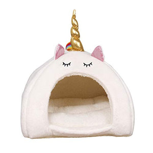 Cute Novelty Pet Bed For Cats & Dogs | Unicorn Design 