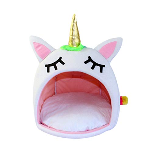 Unicorn Shaped Pet Bed House | Medium Small Puppies Cats Rabbits (Size S)
