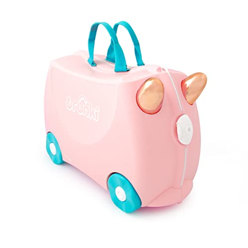 Trunki | Children’s Ride-On Suitcase & Kid's Hand Luggage | Unicorn | Rose Gold