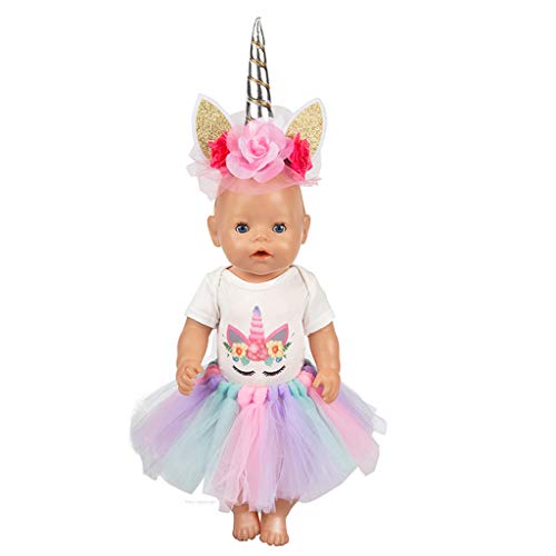 Floral Unicorn Dolls Outfit