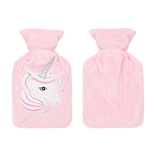 Pink Unicorn Soft Plush Hot Water Bottle