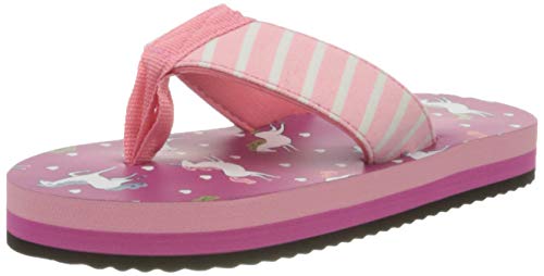 Pink girls unicorn flip flops 
