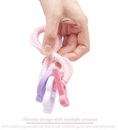 Unicorn Baby Teething Toys, 100% Food Grade Silicone | Pink