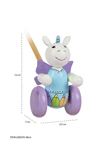 Wooden Unicorn Push Along Toy | 12 Months +