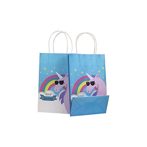 Unicorn Party Bags (10 Pack) Paper Bags with Handle | Unicorn Party Supplies