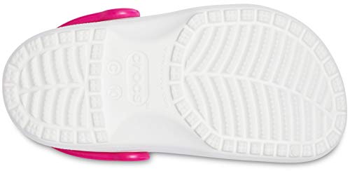White & Pink Girls Unicorn Crocs 