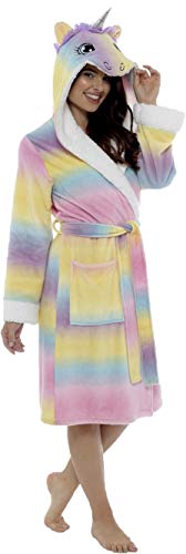 Cute Rainbow Unicorn Dressing Gown Ladies
