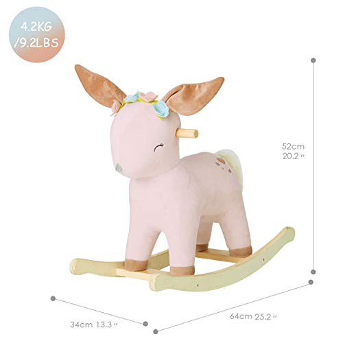 labebe | Pink Deer Unicorn | Ride On Toy For 1-3 Year Old | Pink