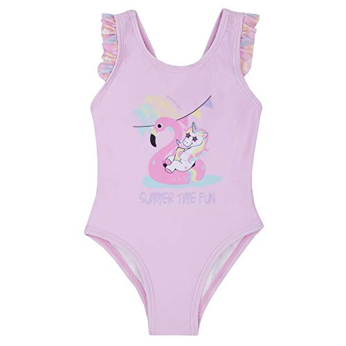 Pastel pink unicorn swimming costume