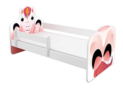 Unicorn Toddler Kids Bed | Free Mattress Drawer | 140x70cm | 160x80cm | 180x80cm