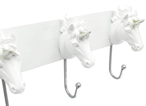 Magical Set of 3 White Unicorn Hooks