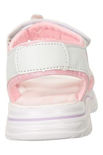 Mountain Warehouse Character Junior Sandals - Neoprene Lined, Touch Strap Fastening, EVA cushioned Girls & Boys Shoes -Best for Summer, Beach, Walking, Hiking & Outdoors Pale Pink Kids Shoe Size 13 UK