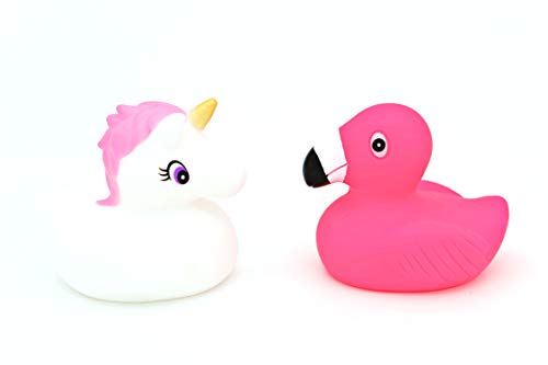 Unicorn & Flamingo Rubber Bath Toy 