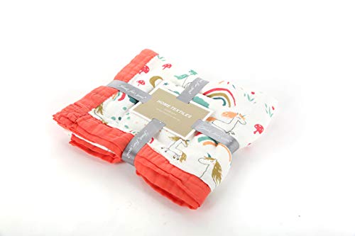 Unicorn Design Muslin Blanket