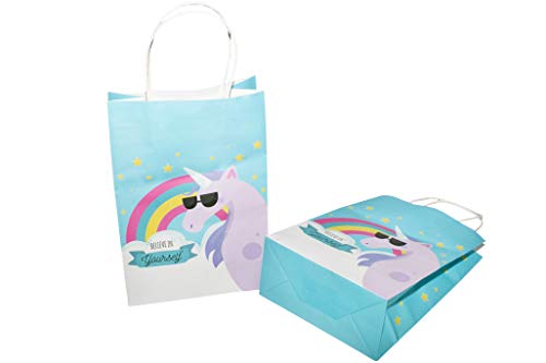 Unicorn In Sunglasses Paper Party Bag