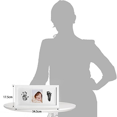 Baby Handprint and Footprint Photo Frame Kit for Newborn Boys and Girls, Baby Shower Gift