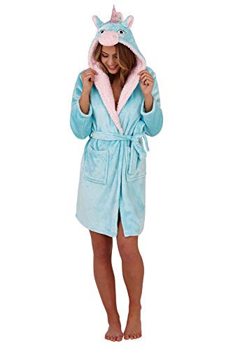 Women's Unicorn Hooded Dressing Gown | Large | UK 16-18