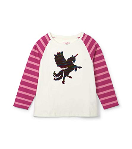 Hatleys Unicorn Girls Long Sleeved T-Shirt Pink White 