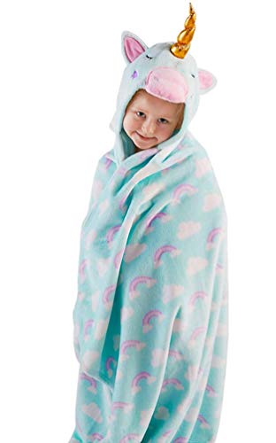 Unicorn Kids Hooded Blanket 