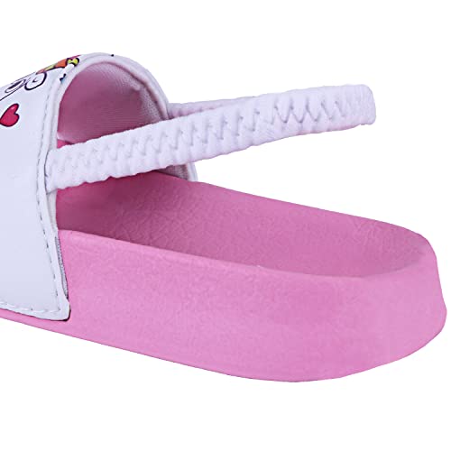 Girls Unicorn Sliders | Pink & White 