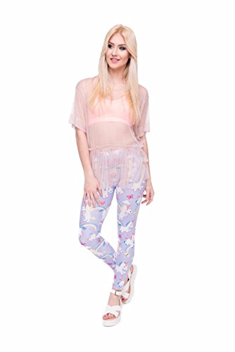 Unicorn Women's Yoga Leggings | Sizes 8 -12 | Lilac