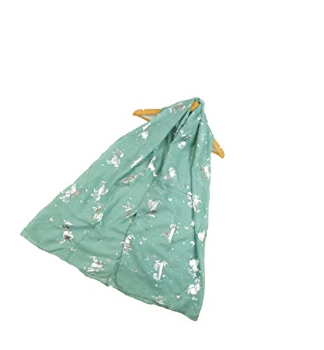 Mint Green Women's Unicorn Print Scarf Gift Idea