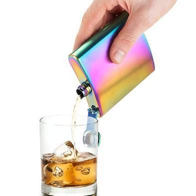 Iridescent Rainbow Unicorn Hip Flask