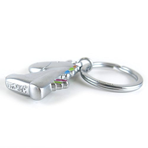 Silver Unicorn Multicoloured Keyring