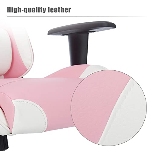 IntimaTe WM Heart Gaming Chair, Ergonomic Racing Chair,Adjustable High Back PC Gaming Chair with Arms and Back Support,Reclining Desk Chairs Office Chairs (pink)