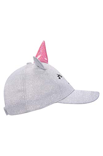 Mountain Warehouse Unicorn Girls Kids Baseball Cap - Silver Pink Glitter 100% Cotton