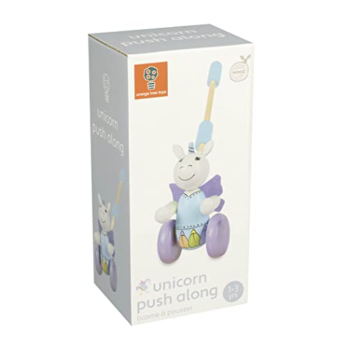 Cute Wooden Unicorn Push Along Toy