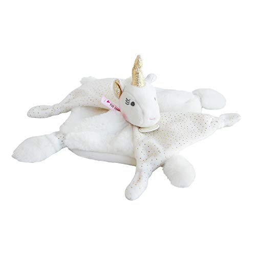 White, Gold Unicorn Comforter For Babies