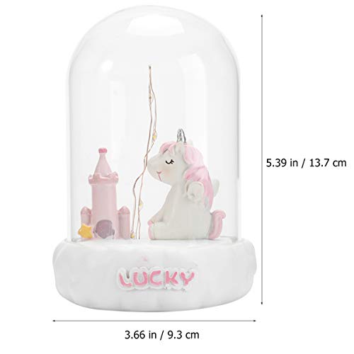 White & Pink Unicorn Music Box