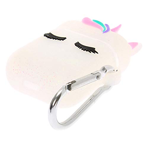 White Unicorn Ear Bud Case Claires