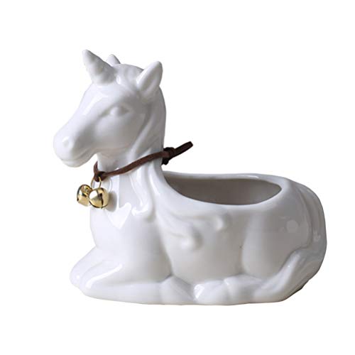 Unicorn plant pot white