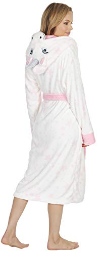 White & Pink Unicorn Dressing Gown For Women